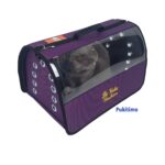 Pukitimo Flybag Şeffaf Kedi Çantası - Jumbo Kedi Köpek Taşıma Çantası - Mor - Görsel 4
