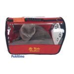 Pukitimo Flybag Şeffaf Kedi Çantası - Kedi Köpek Taşıma Çantası - Kırmızı - Görsel 2