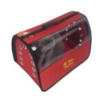 Pukitimo Flybag Şeffaf Kedi Çantası - Jumbo Kedi Köpek Taşıma Çantası - Kırmızı - Görsel 4