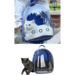 Ksburda Mavi Astronot Şeffaf Hava K Lı Kedi Köpek Evcil Hayvan Taşıma Seyahat Çanta - Görsel 5