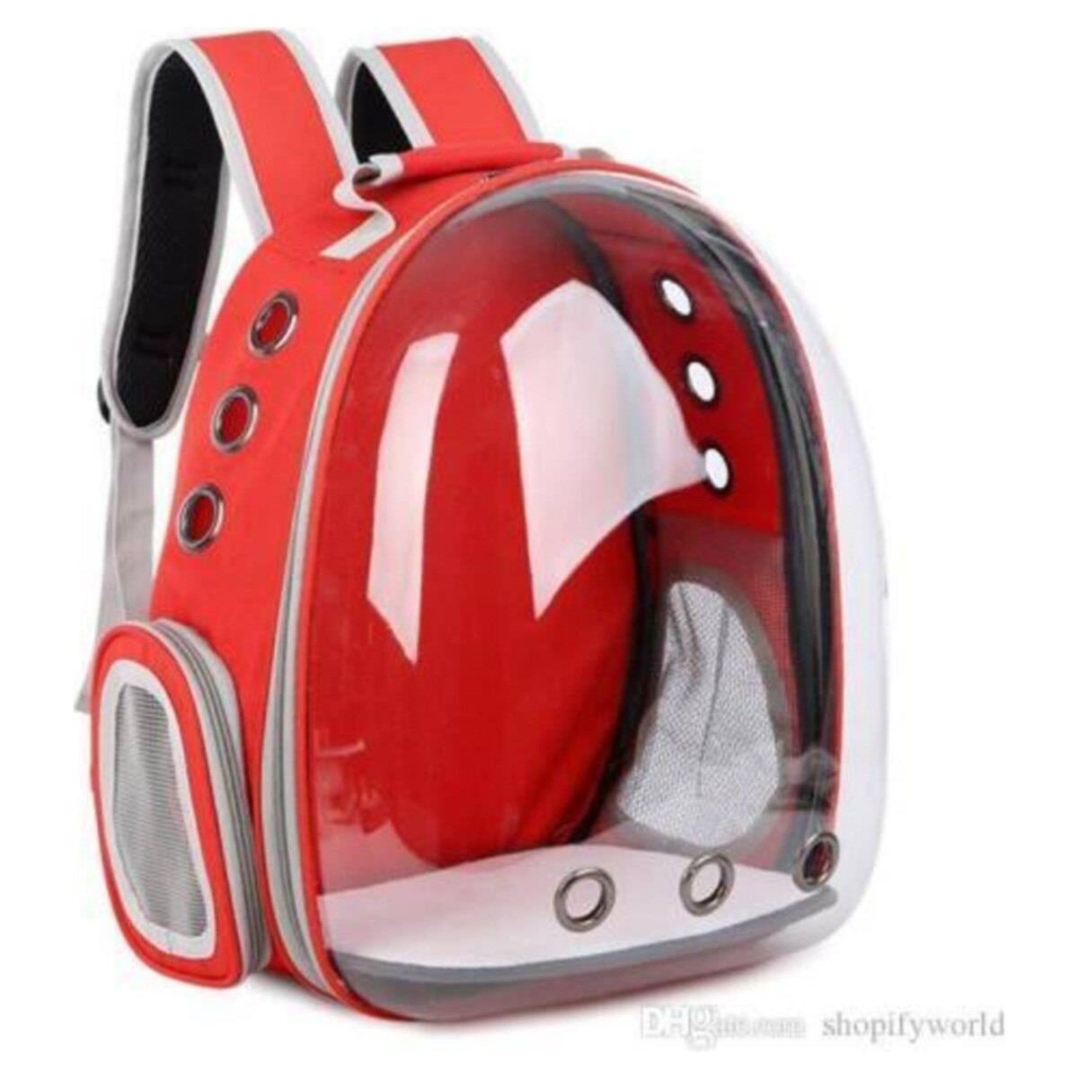 110000527345573.jpg Ksburda Autotekstil Kırmızı Astronot Kedi Köpek Taşıma Çantası 42X22X33CM - Görsel 1