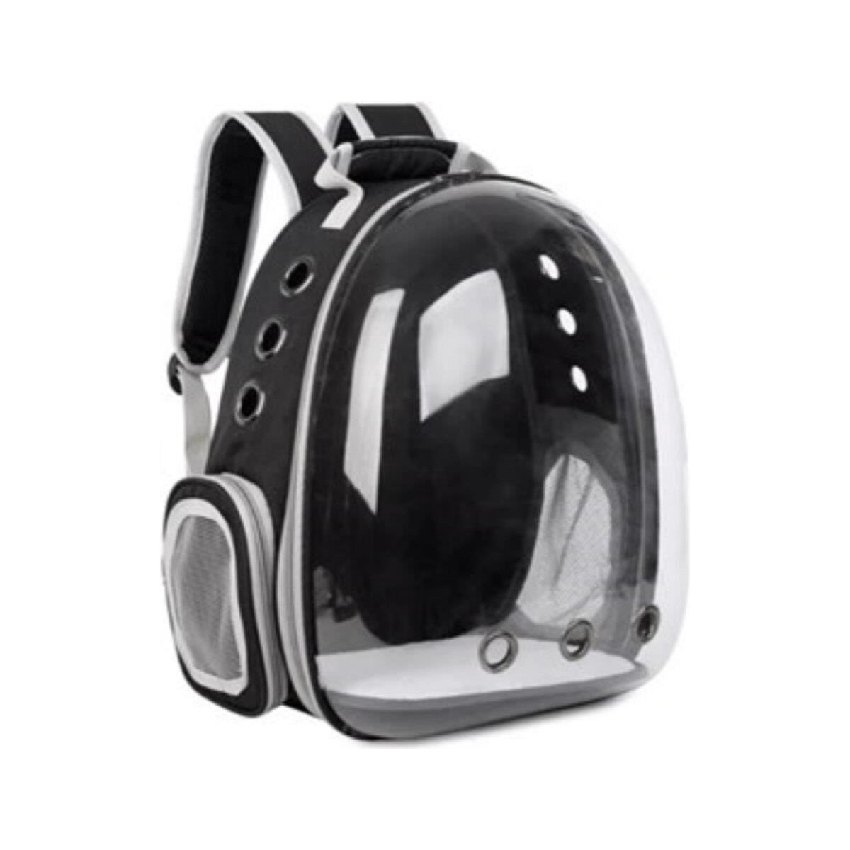 110000527349981.jpg Ksburda Siyah Şeffaf Hava K Lı Astronot Kedi Köpek Taşıma Çanta Peluş Taban - Görsel 1