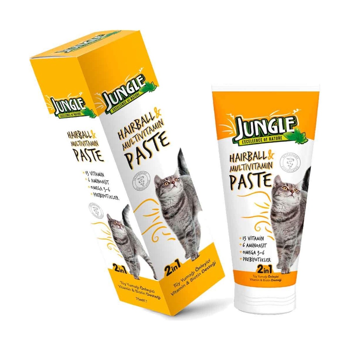 110000528266069.jpg Jungle Cat Kedi Macunu Anti-Hairball & Multivitamin 75 ml - Görsel 1
