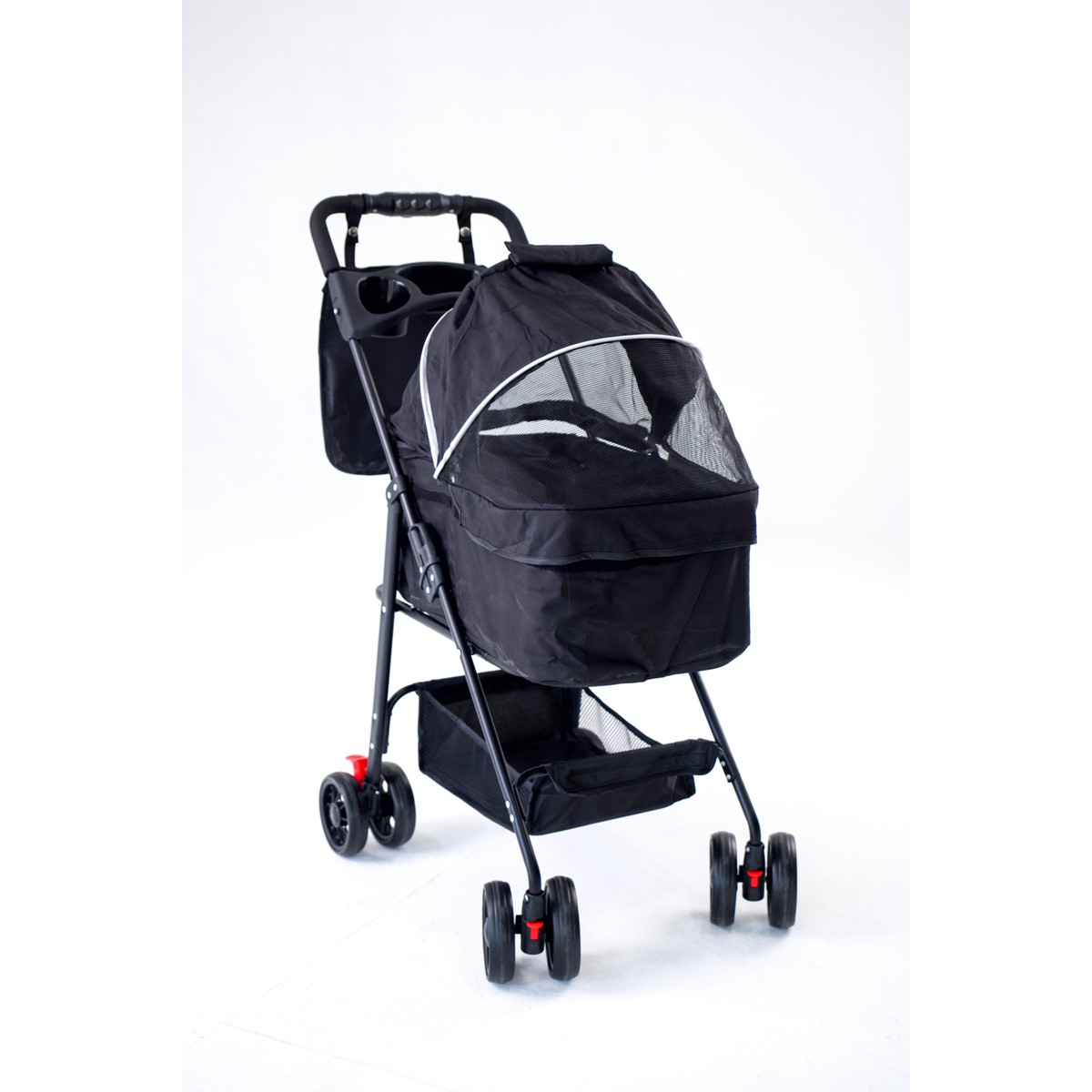 110000529218826.jpg Justie Pet Lotus Kedi & Köpek Arabası Siyah IC01-B 76X52X95 cm - Görsel 1