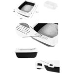 Kurtbay Şekil Açık Kedi Tuvaleti Kedi Başlangıç Seti - Beyaz At8 - Görsel 3