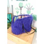 Petit Star Blue Fur Pet Taşıma Çantası - Görsel 3