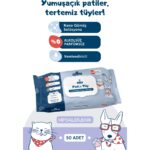 Zozo Cares Pati Tüy Temizleyici Hijyen Mendili 50 Adet - Yumuşacık Patiler & Tertemiz Tüyler - Görsel 2