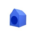 Temel Özel Üretim Plastik Kedi Evi Mavi - Görsel 3