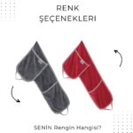 Oya Pet Cepli Pratik Köpek Havlusu, Süper Su Emici Mikrofiber  Kırmızı - Görsel 4