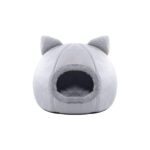 Tineke  Bal  Kabağı Tasarımlı Kedi Evi Yumuşak Kedi Yatağı Derin Uyku ve Kış Evi Çıkartılabilir Minder Gri - Görsel 2