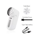 Yui Cx1 Şarjlı (Type C) Tüy ve Tiftik Toplama Temizleme Makinesi+ 1 Adet Yedek Bıçak Hediyeli - Görsel 5