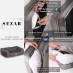 Jungolica Pet Products Sezar, Visco Süngerli,%100 Su Geçirmez, Kolay Temizlenen, Çıkarılabilir Kılıflı, Kedi ve Köpek Yatağı - Görsel 4