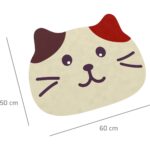 Arnee Kedi Tuvalet Önü Paspası Büyük Boy Desenli Kedi Kumu Paspası 50 x 60 cm - Görsel 2