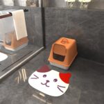 Arnee Kedi Tuvalet Önü Paspası Büyük Boy Desenli Kedi Kumu Paspası 50 x 60 cm - Görsel 3