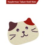 Arnee Kedi Tuvalet Önü Paspası Büyük Boy Desenli Kedi Kumu Paspası 50 x 60 cm - Görsel 5