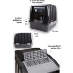 Kurtbay Şekil Lüks Kapalı Kedi Tuvaleti, Filtreli ve Kürek Hediyeli, 52x37,5x39 cm - VN11003 - Görsel 2