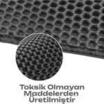 Sebura Büyük Boy Elekli Kedi Tuvalet Paspası Kedi Kumu Paspası Kedi Matı Kedi Köpek Paspası 60 x 40 - Görsel 5