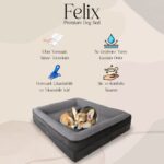 Jungolica Pet Products Felix, Visco Süngerli, Ultra Yumuşak, %100 Su Geçirmez, Çıkarılabilir Kılıflı, Kedi Ve Köpek Yatağı - Görsel 2
