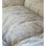 Pawland Tavşan Tüyü Peluş Kedi Yatağı, Küçük Irk Köpek Yatağı Krem 70x55CM - Görsel 3