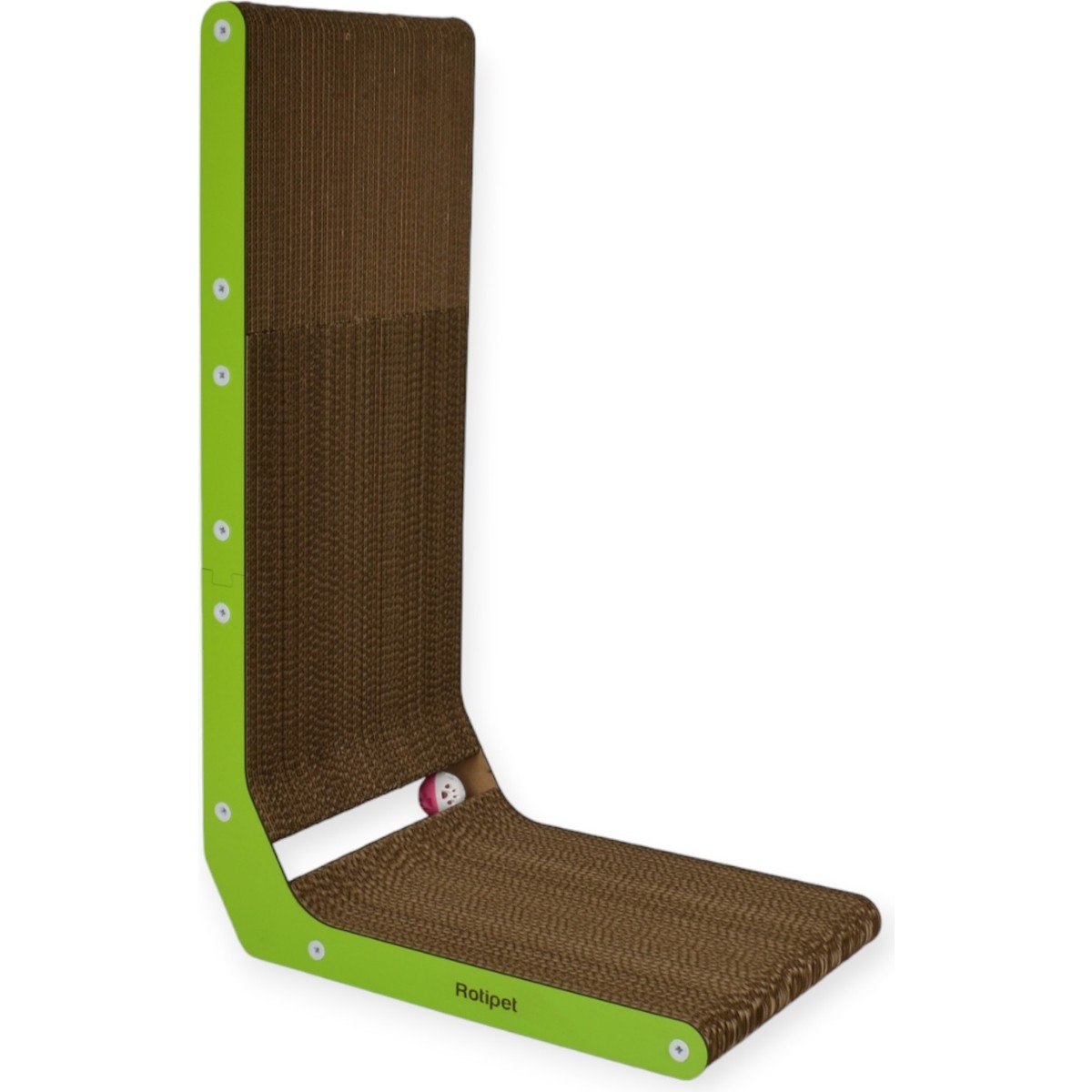 110000646669548.jpg Rotipet Karton Kedi Tırmalama L Şeklinde Toplu Catnipli 28X42X68 cm - Görsel 1