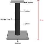 Nuis Kıpır 85 cm Kalın Sütunlu Xxl Kedi Tırmalama Direği - Bej - Görsel 5