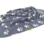 Ecotton Works Pati Desenli Kedi Köpek Evcil Hayvan Polar Battaniye Antrasit Gri Renk 90CM X90 cm - Görsel 4
