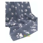 Ecotton Works Pati Desenli Kedi Köpek Evcil Hayvan Polar Battaniye Antrasit Gri Renk 90CM X120 - Görsel 5