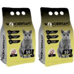 Wondersand Çiçek Kokulu Ince Tane Topaklanan Kedi Kumu 10 Lt x 2 Adet