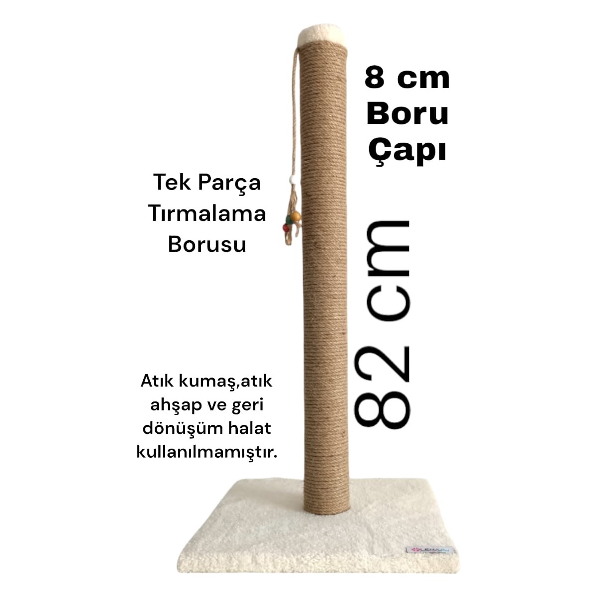 110000656232442.jpg Lena Pet Kedi Tırmalama Tahtası 82CM Ekru - Görsel 1