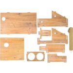 RealWood  Ahşap, Çelik Mama Kaplı, Tırmalama Çubuklu Açık-Kapalı Kedi ve Köpek Evi 4 In 1 - Görsel 5