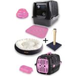 Kurtbay Şekil Kedi tuvaleti Premium Kedi başlangıç seti - Pembe LKT2