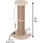 Pugalo 90cm Dev Tırmalama 20 Çapta Dev Borulu Tırmalama Minder Yüzey  KREM - Görsel 2