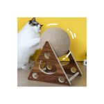 Tineke Ahşap Ipli Kedi Oyuncagi Topu Kedi Tırmalaması - Görsel 3