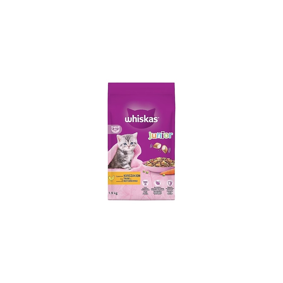 110000699110634.jpg Whiskas Junior Tavuklu Yavru Kedi Maması 1.9 Kg - Görsel 1