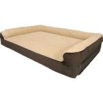 Viscopet Premium Sofa Blok Sungerli Alezli Fermuarlı Yıkanabilir Köpek Yatağı S-Latte - Görsel 3