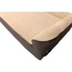 Viscopet Premium Sofa Blok Sungerli Alezli Fermuarlı Yıkanabilir Köpek Yatağı S-Latte - Görsel 2