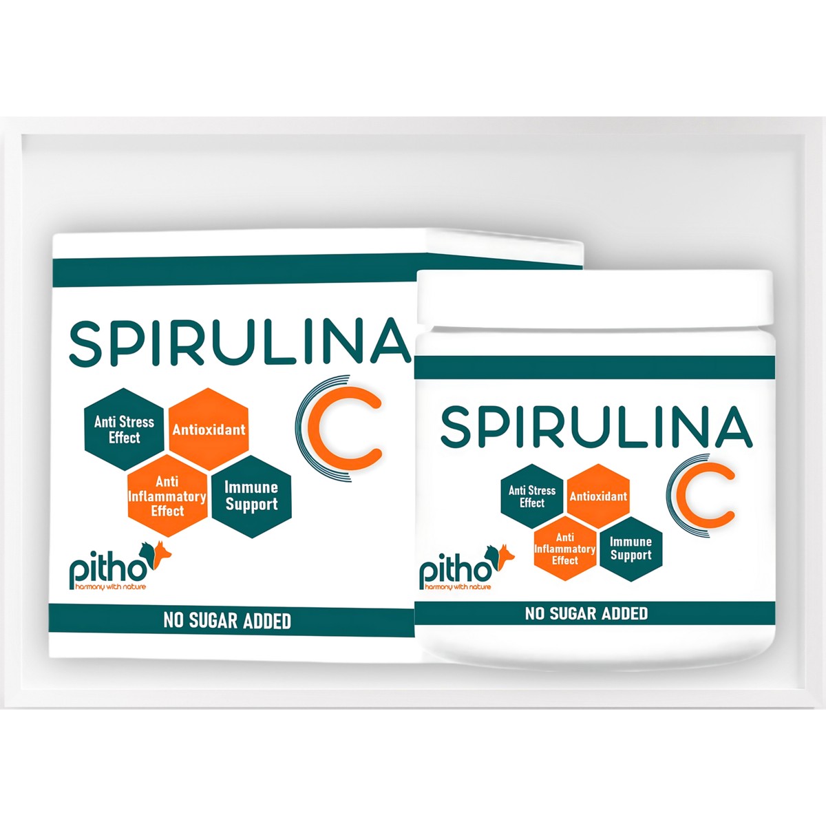 110000714930735.jpg Pitho Spirulina C | Kedi ve Köpekler İçin Doğal Takviye ve Genel Canlılık Desteği 50 GR - Görsel 1