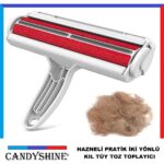 CandyShine Hazneli Kedi Köpek Evcil Hayvan Kazak Kıyafet Elbise Halı Yatak Tüy Temizleyici Kıl Toz Toplayıcı
