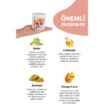 HiPet Köpekler için Deri ve Tüy Sağlığını Destekleyen Çiğnenebilir Tablet – Zerdeçal, Omega 3-6, E Vitamini, 90 Adet - Görsel 3