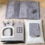 Tineke  Kedi Evi Yumuşak Kedi Yatağı Derin Uyku ve Kış Evi Çıkarılabilir Minder -Villa (Gri) 1 Adet - Görsel 3