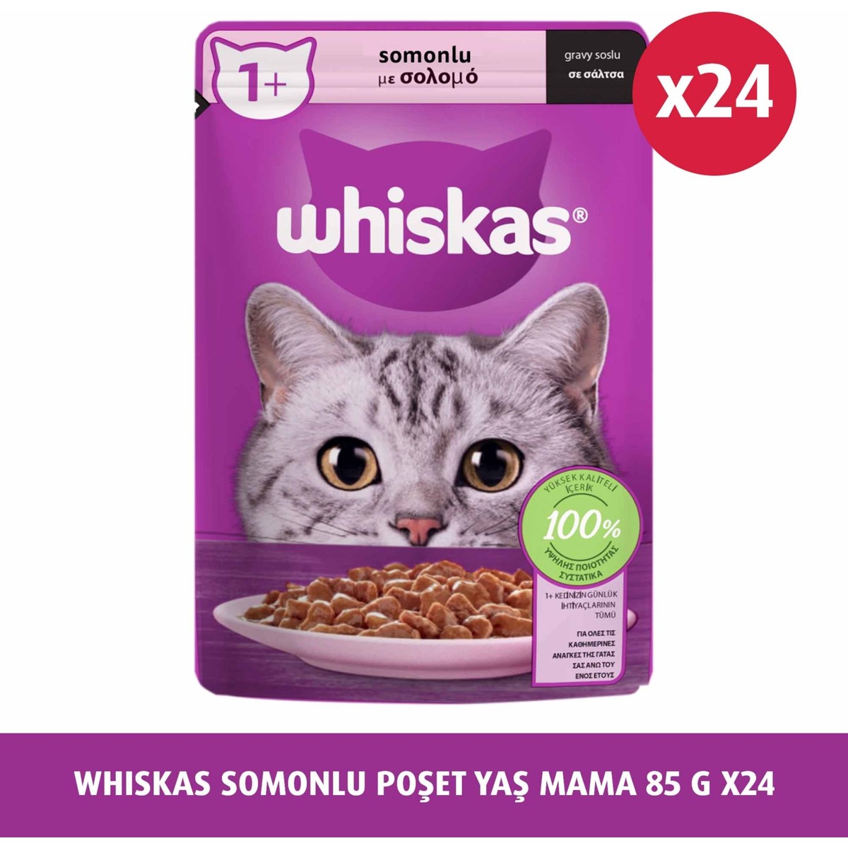 110000767631303.jpg Whiskas Somonlu 85 gr 24X - Görsel 1