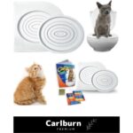 Carlburn Özel Üretim Klozet Alıştırma Kapağı Kum Kabı Wc Yavru Yetişkin Kedi Hijyenik Tuvalet Eğitim Seti - Görsel 3