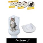 Carlburn Özel Üretim Klozet Alıştırma Kapağı Kum Kabı Wc Yavru Yetişkin Kedi Hijyenik Tuvalet Eğitim Seti - Görsel 4