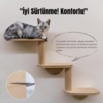 Katflex Bej Yapışkanlı Koltuk Kenarı Koruyucu Kedi Tırmalama Halısı Kedi Tırnak Bakım Halısı (50 cm x 100 C - Görsel 5
