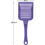 Pikas Aralıklı Plastik kedi Kumu Küreği,Temizleme Eleme Küreği Mor - Görsel 4