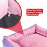 Xpermate Yuvi Kedi Yatağı Ve Köpek Yatağı Tüy Tutmaz Kumaş,Su Itici Kumaş,Fermuarlı  55x60x23 - Görsel 3