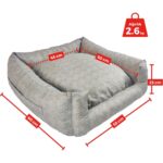 Xpermate Yuvi Kedi Yatağı Ve Köpek Yatağı ,Fermuarlı 55x60x23 cm Gri - Görsel 3