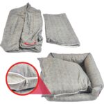 Xpermate Yuvi Kedi Yatağı Ve Köpek Yatağı ,Fermuarlı 55x60x23 cm Gri - Görsel 4