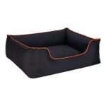 Pet Comfort Alpha  Köpek Yatağı Siyah w Turuncu Biye L 105x85cm - Görsel 2