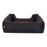 Pet Comfort Alpha  Köpek Yatağı Siyah w Turuncu Biye L 105x85cm - Görsel 3